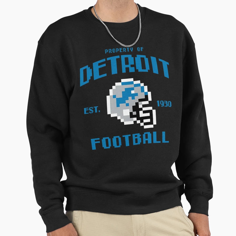 Football Detroit Lions Sweatshirt - Minimalist Print Men Women - T-Shirt, Sweatshirt, Hoodie