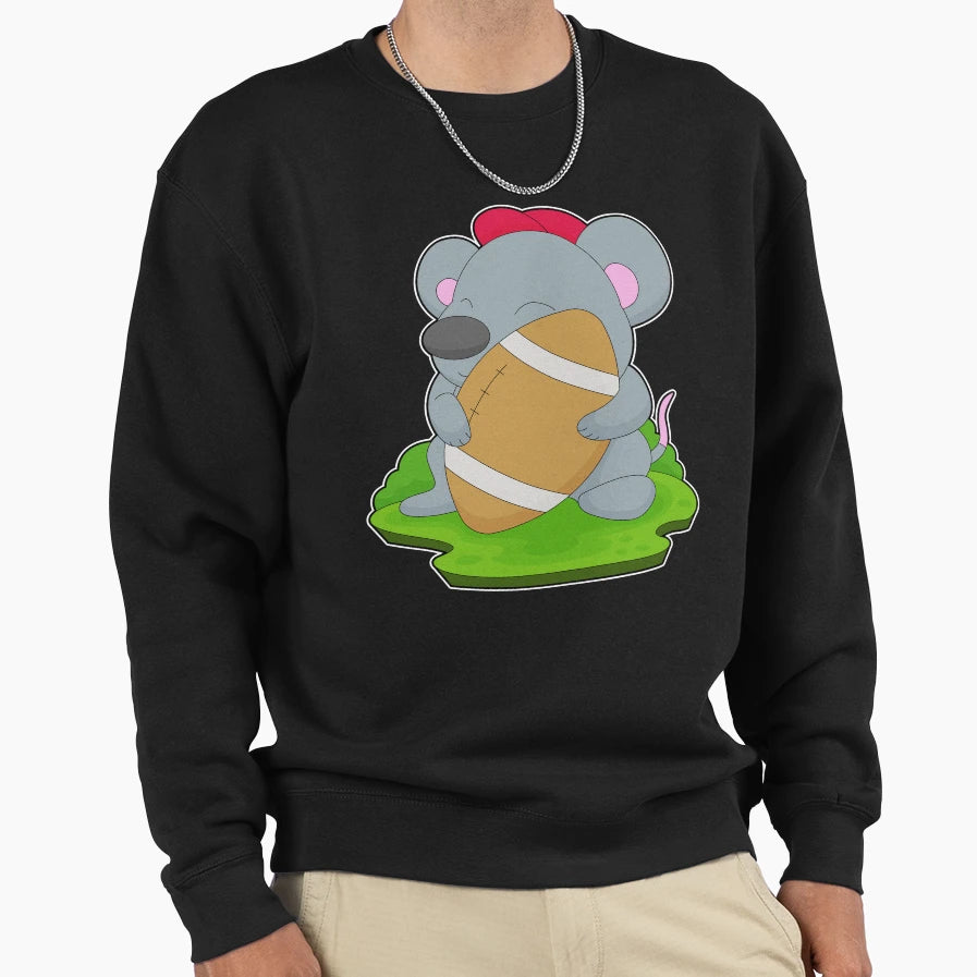Mouse American Football Sports Sweatshirt - Streetwear Style Men Women - T-Shirt, Sweatshirt, Hoodie