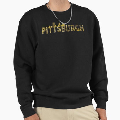 Pittsburgh Skyline Black And Yellow T-Shirt - Fun Novelty Design Men Women - T-Shirt, Sweatshirt, Hoodie