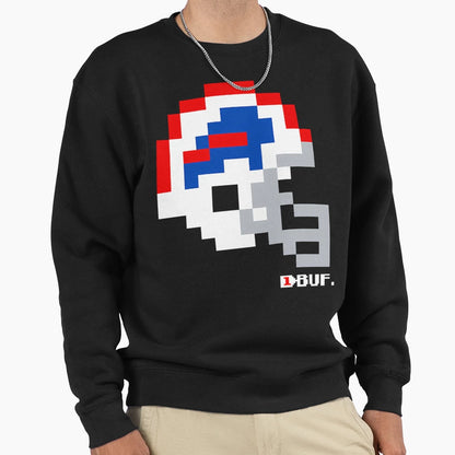 Buf White Helmet Tecmo Bowl Sweatshirt - Fun Novelty Design Men Women - T-Shirt, Sweatshirt, Hoodie