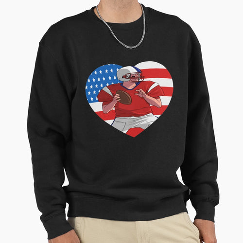 Quarterback American Football Sweatshirt - Casual Everyday Wear for Adults - T-Shirt, Sweatshirt, Hoodie