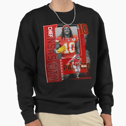 Kansas City Chiefs Isiah Pacheco Sweatshirt - Graphic Print Unisex - T-Shirt, Sweatshirt, Hoodie