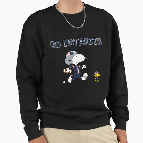 New England Patriots Snoopy Go Sweatshirt - Aesthetic Graphic Men Women - T-Shirt, Sweatshirt, Hoodie