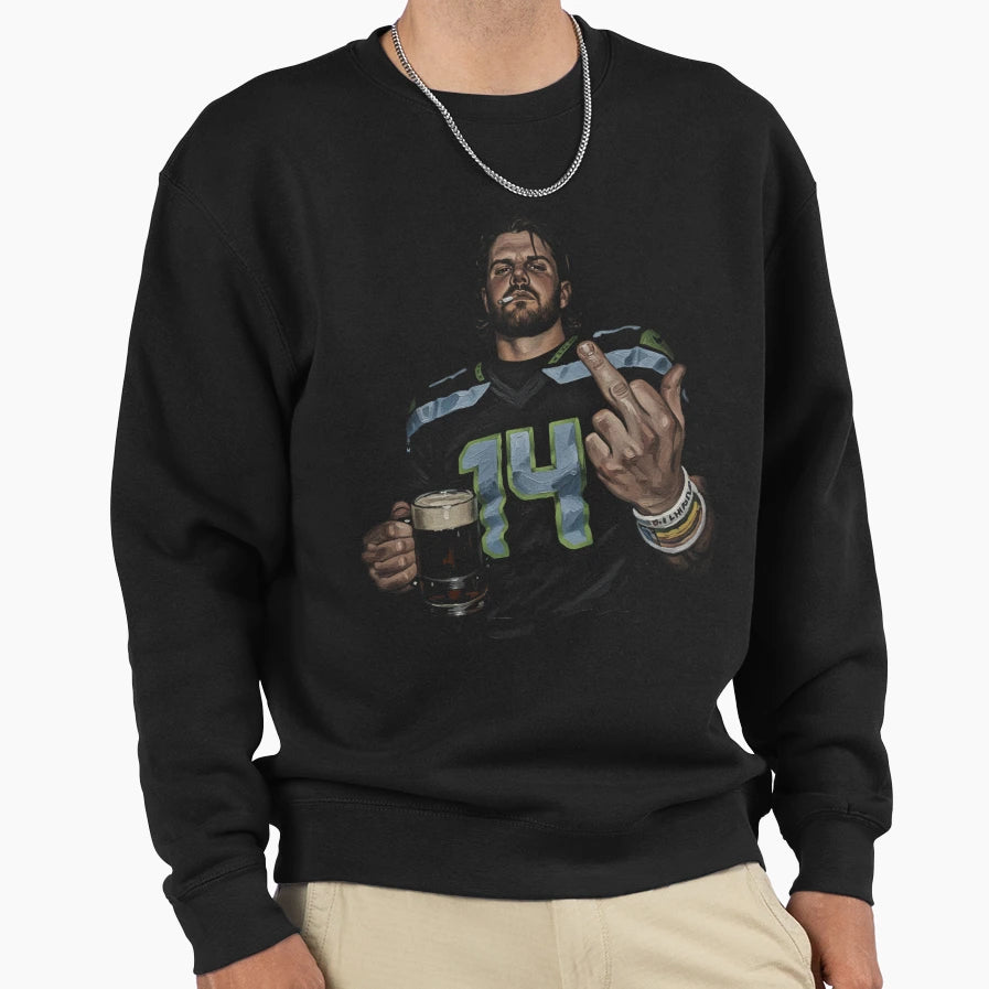 Middle Finge Sam Darnold Sweatshirt - Minimalist Print Men Women - T-Shirt, Sweatshirt, Hoodie