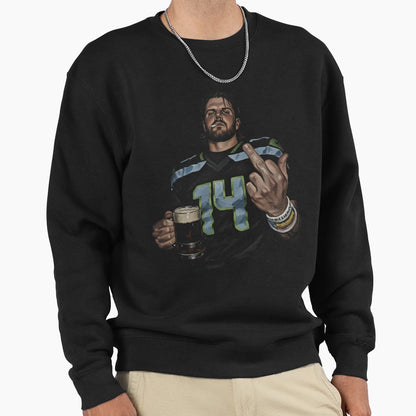 Middle Finge Sam Darnold Sweatshirt - Minimalist Print Men Women - T-Shirt, Sweatshirt, Hoodie