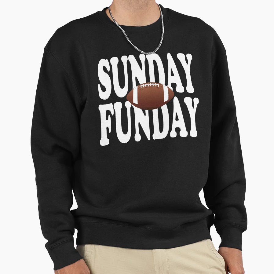 Sunday Funday Football Sport Short T-Shirt - Unique Graphic Men Women - T-Shirt, Sweatshirt, Hoodie