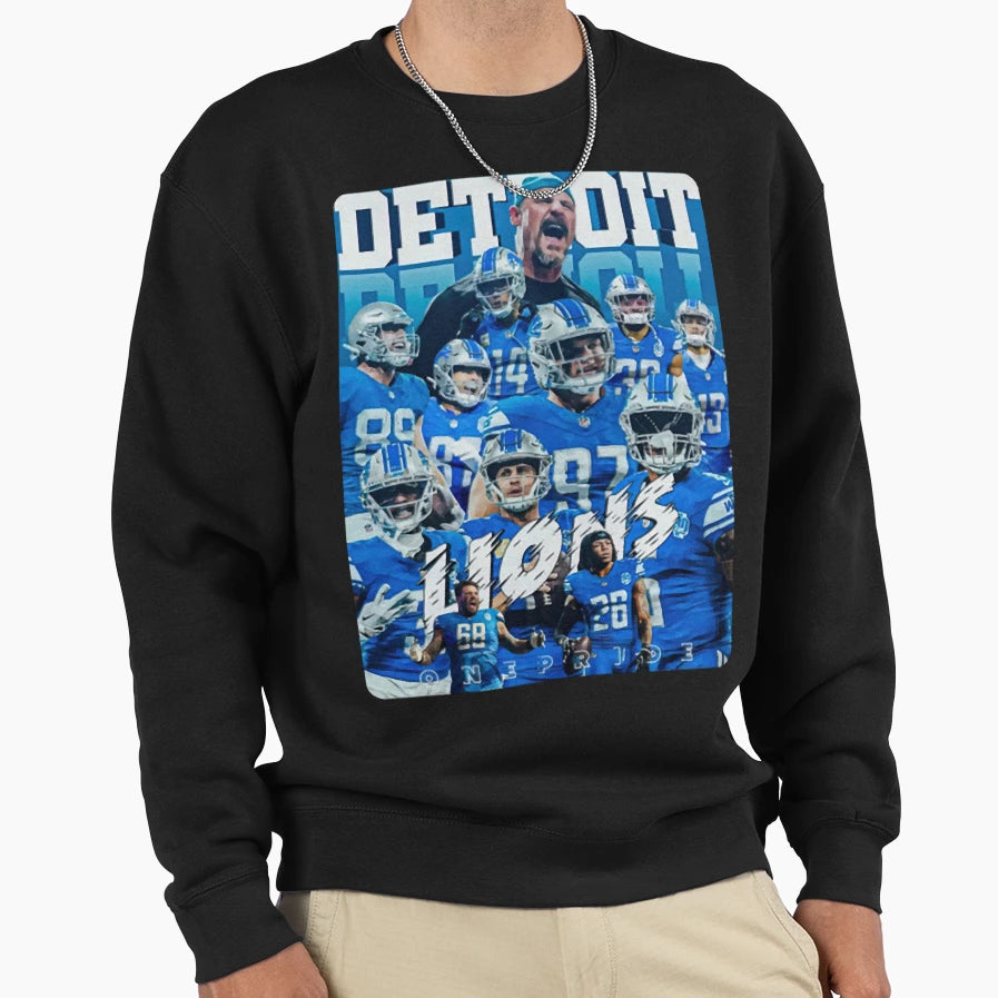 Detroit Lions Sweatshirt - Minimalist Print Unisex - T-Shirt, Sweatshirt, Hoodie