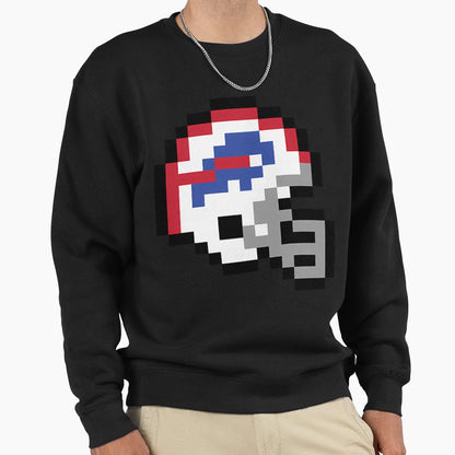 Buffalo Bills 8 Bit Football Sweatshirt - Novelty Apparel for Adults - T-Shirt, Sweatshirt, Hoodie