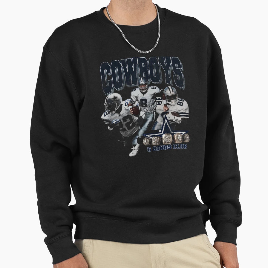 Dallas 5 Rings Club Sweatshirt - Streetwear Style Men Women - T-Shirt, Sweatshirt, Hoodie