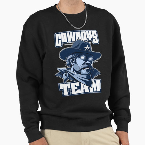 Americas Cowboy Team Navy And White Sweatshirt - Aesthetic Graphic Unisex - T-Shirt, Sweatshirt, Hoodie
