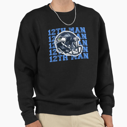 Seattle Seahawks Helmet 12Th Sweatshirt - Graphic Print Men Women - T-Shirt, Sweatshirt, Hoodie