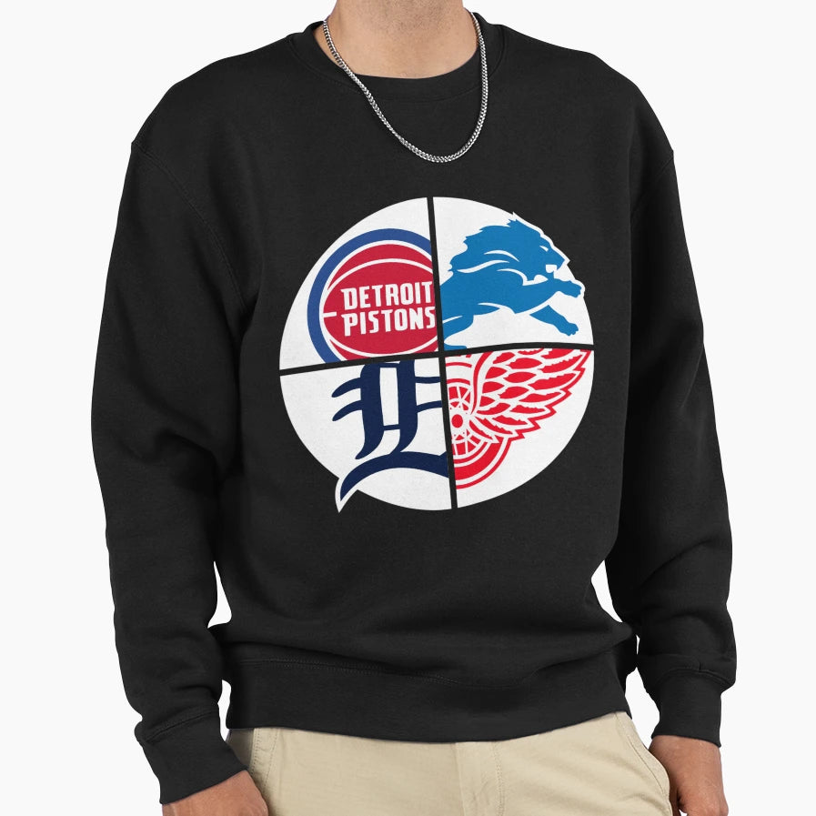 Detroit Sports Sweatshirt - Graphic Print Men Women - T-Shirt, Sweatshirt, Hoodie