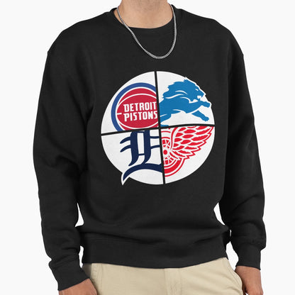 Detroit Sports Sweatshirt - Graphic Print Men Women - T-Shirt, Sweatshirt, Hoodie