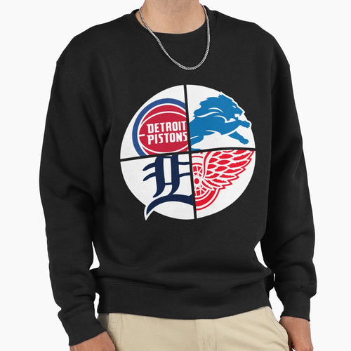 Detroit Sports Sweatshirt - Graphic Print Men Women - T-Shirt, Sweatshirt, Hoodie
