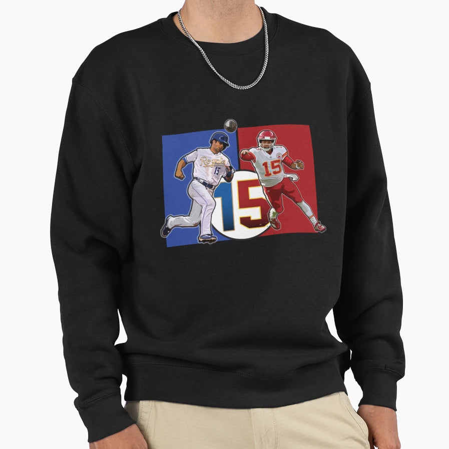 Kansas City 15 Fan Sweatshirt - Minimalist Print for Adults - T-Shirt, Sweatshirt, Hoodie