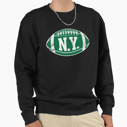 Nyj Football White Sweatshirt - Trendy Graphic Men Women - T-Shirt, Sweatshirt, Hoodie