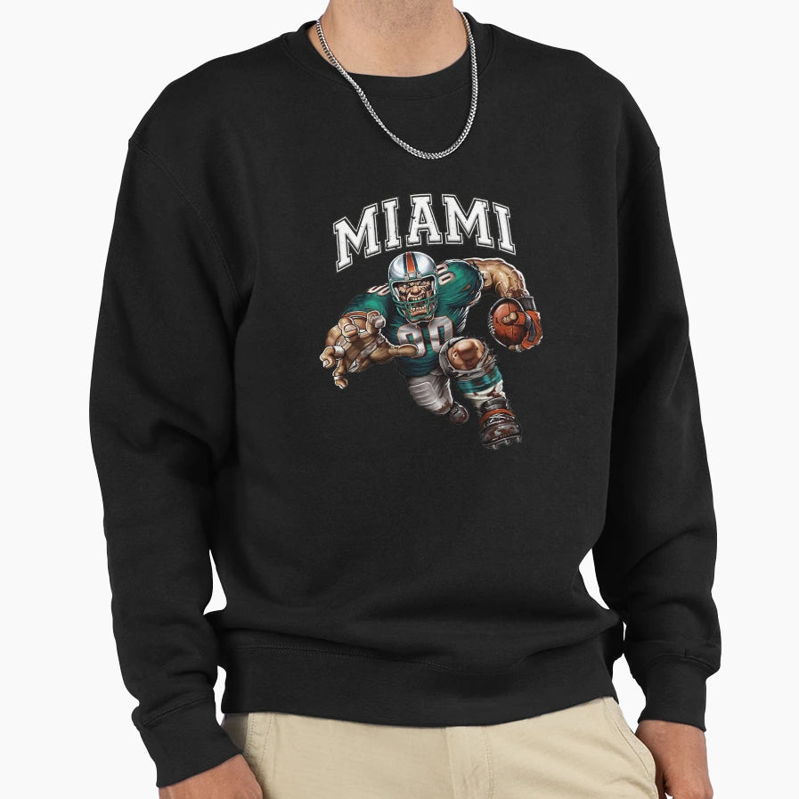 Miami Football Sweatshirt - Unique Graphic Unisex - T-Shirt, Sweatshirt, Hoodie
