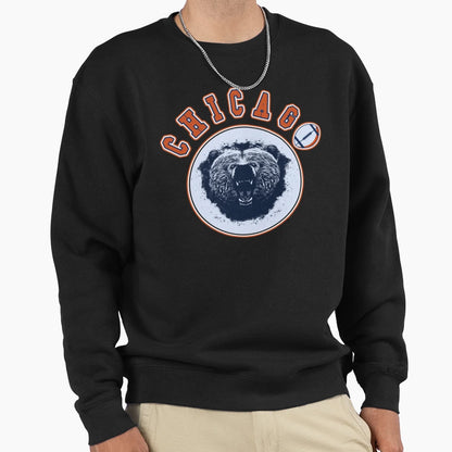 Chicago Football Bear Illinois Fan Sweatshirt - Trendy Graphic Men Women - T-Shirt, Sweatshirt, Hoodie