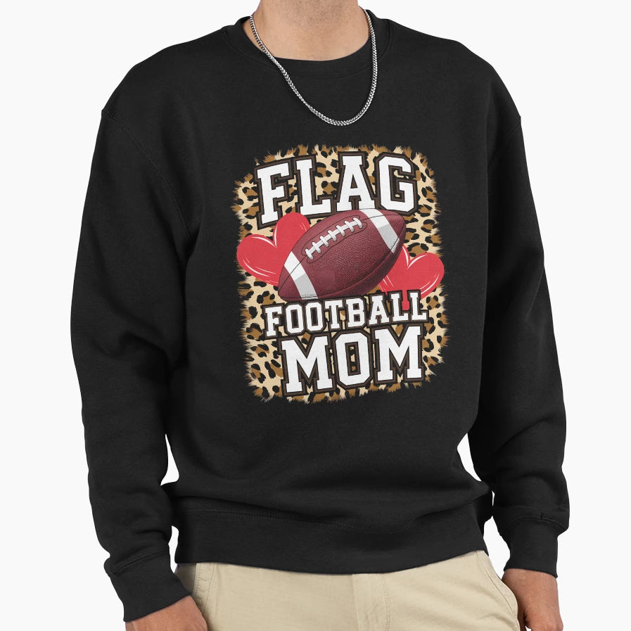 Flag Football Mom Mothers Day Sweatshirt - Trendy Graphic for Adults - T-Shirt, Sweatshirt, Hoodie