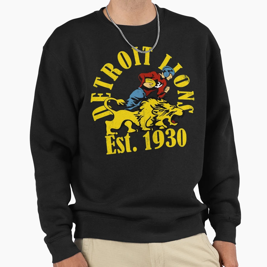 Detroit Lions Sweatshirt - Minimalist Print Unisex - T-Shirt, Sweatshirt, Hoodie