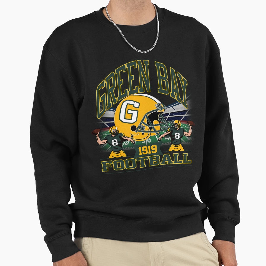 Green Bay Football Gridiron Legacy Sweatshirt - Trendy Graphic for Adults - T-Shirt, Sweatshirt, Hoodie