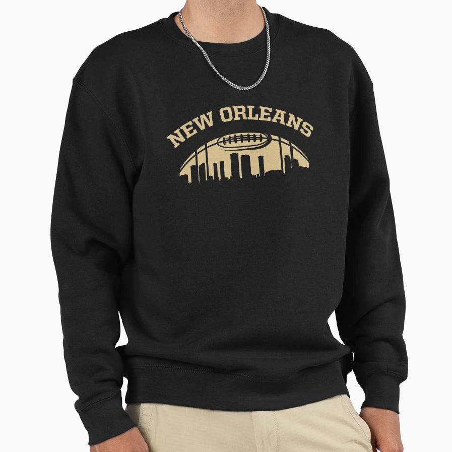 New Orleans Skyline New Orleans Football Sweatshirt - Graphic Print Unisex - T-Shirt, Sweatshirt, Hoodie