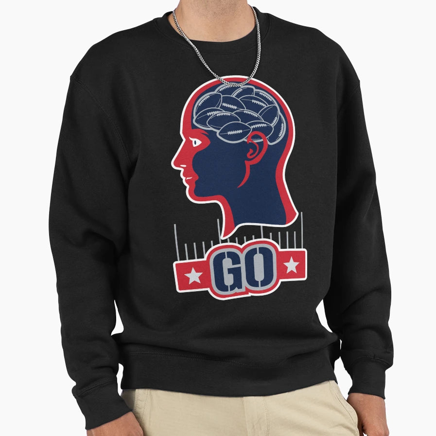 American Football My Brain Sweatshirt - Trendy Graphic Men Women - T-Shirt, Sweatshirt, Hoodie