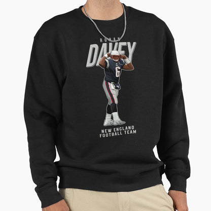 Rohan Davey 6 New England Football Sweatshirt - Custom Art Print Unisex - T-Shirt, Sweatshirt, Hoodie