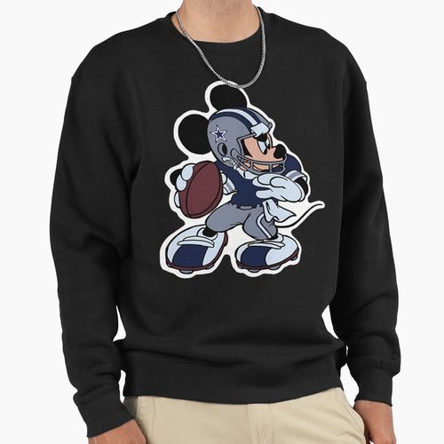 Mouse As Cowboys Football Player Sweatshirt - Novelty Apparel Men Women - T-Shirt, Sweatshirt, Hoodie