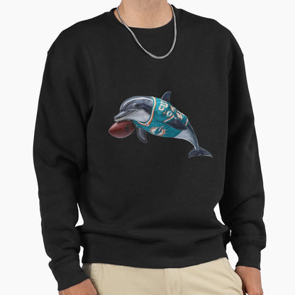 Dolphin Football Logo Art Miami Sweatshirt - Unique Graphic Unisex - T-Shirt, Sweatshirt, Hoodie