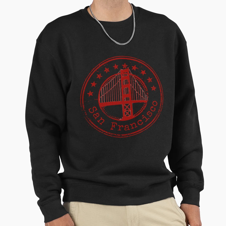 San Francisco Stamp Sweatshirt - Trendy Graphic Unisex - T-Shirt, Sweatshirt, Hoodie