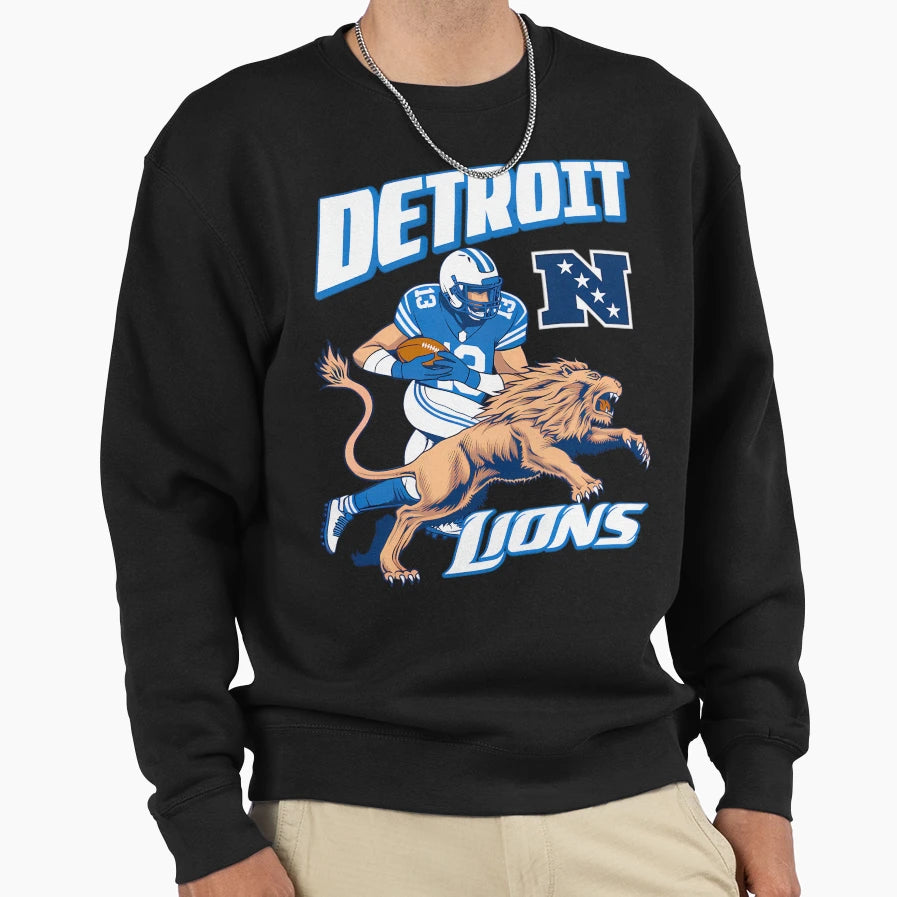 Motor City Might Detroit Sweatshirt - Casual Everyday Wear for Adults - T-Shirt, Sweatshirt, Hoodie