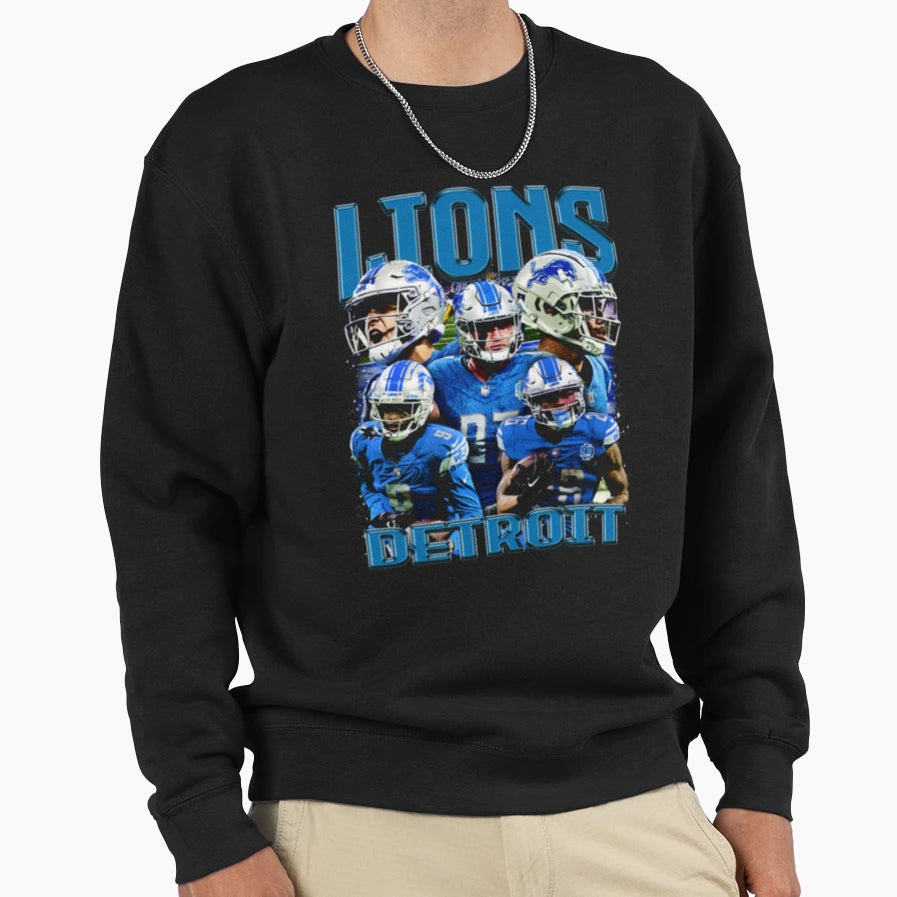 Detroit Lions Sweatshirt - Minimalist Print Unisex - T-Shirt, Sweatshirt, Hoodie