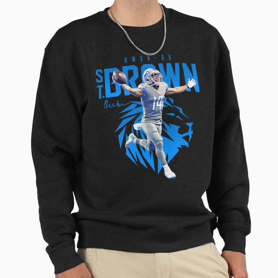 Amon Ra St Brown T-Shirt - Streetwear Style for Adults - T-Shirt, Sweatshirt, Hoodie