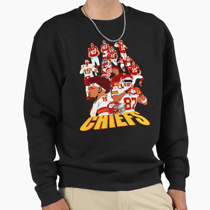 Kansas City Chiefs Sweatshirt - Streetwear Style Men Women - T-Shirt, Sweatshirt, Hoodie