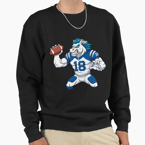Indianapolis Colts Furious Qb Sweatshirt - Aesthetic Graphic Men Women - T-Shirt, Sweatshirt, Hoodie