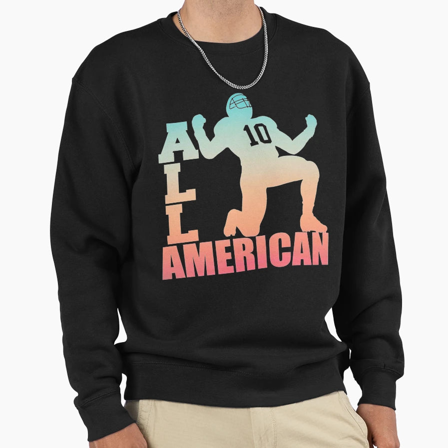 Cw All American Nfl Sweatshirt - Streetwear Style for Adults - T-Shirt, Sweatshirt, Hoodie