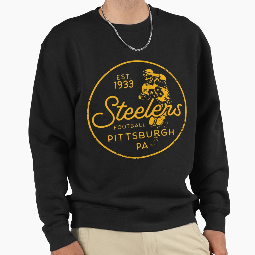 Black And Yellow Pittsburgh Fan Sweatshirt - Unique Graphic Men Women - T-Shirt, Sweatshirt, Hoodie