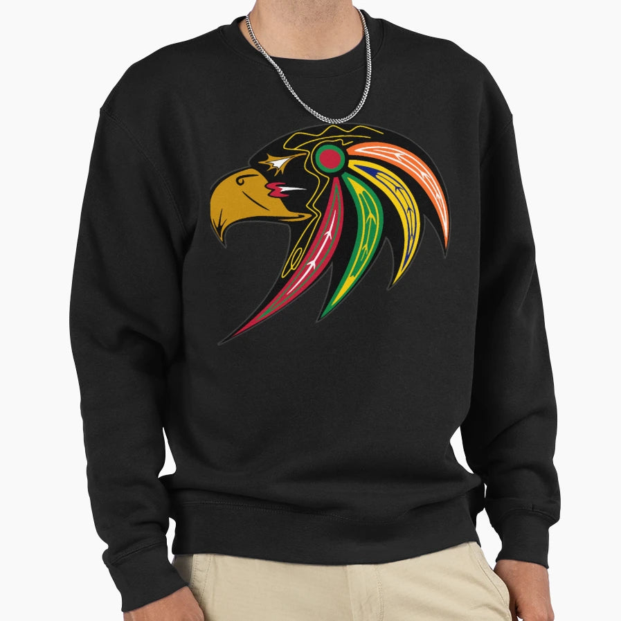 Alternative Blackhawks Logo Sweatshirt - Trendy Graphic Unisex - T-Shirt, Sweatshirt, Hoodie