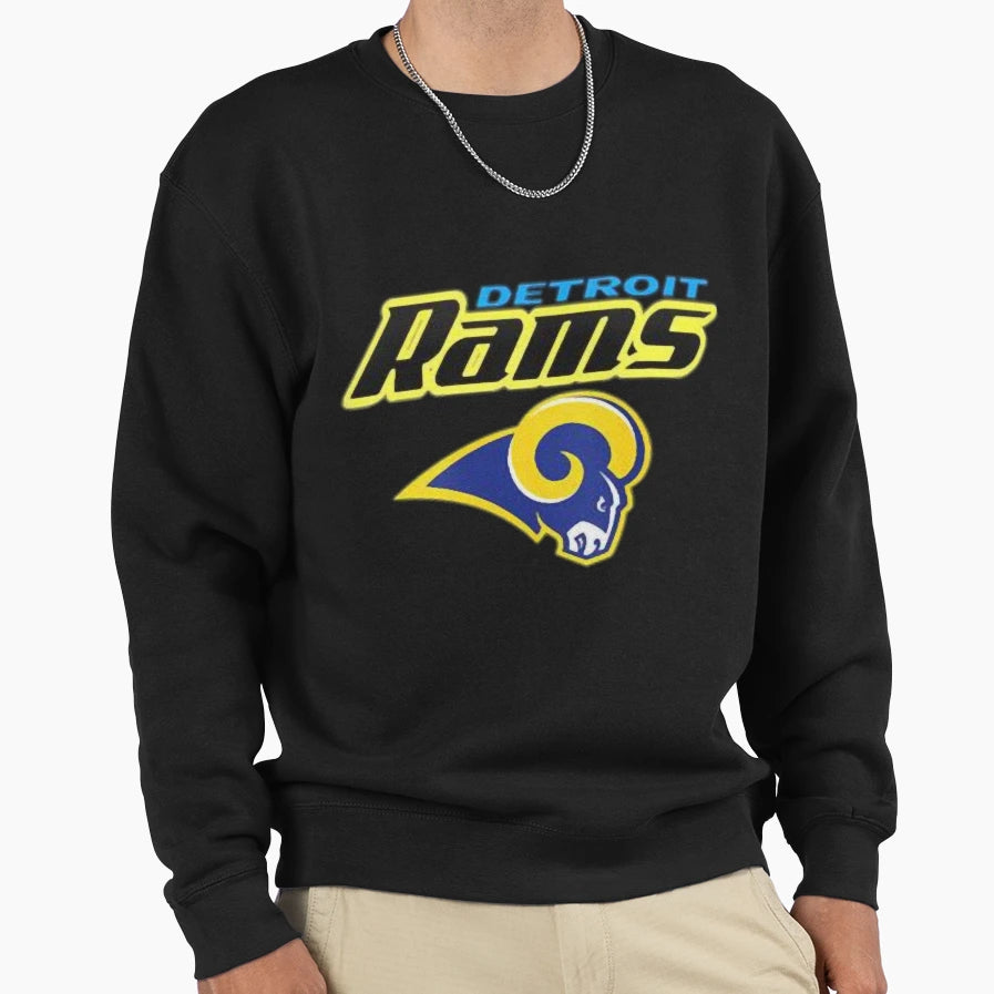 Detroit Rams Sweatshirt - Aesthetic Graphic Men Women - T-Shirt, Sweatshirt, Hoodie