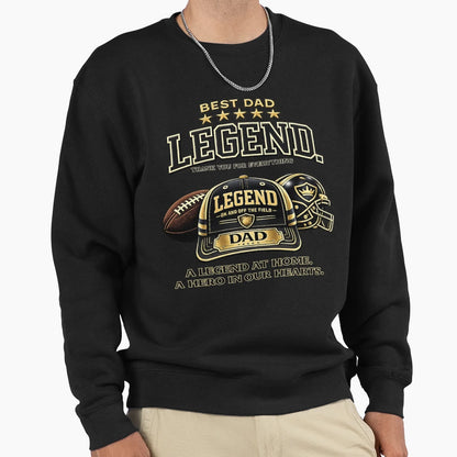 Dad Legend Black Baseball Cap Sweatshirt - Casual Everyday Wear for Adults - T-Shirt, Sweatshirt, Hoodie
