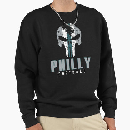 Philadelphia Pro Football Grunge Sweatshirt - Fun Novelty Design for Adults - T-Shirt, Sweatshirt, Hoodie