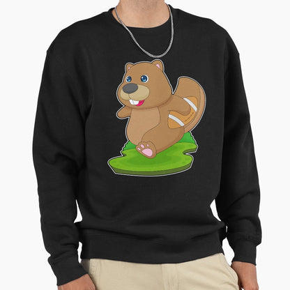 Beaver American Football Sports Sweatshirt - Minimalist Print Unisex - T-Shirt, Sweatshirt, Hoodie