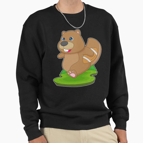Beaver American Football Sports Sweatshirt - Minimalist Print Unisex - T-Shirt, Sweatshirt, Hoodie