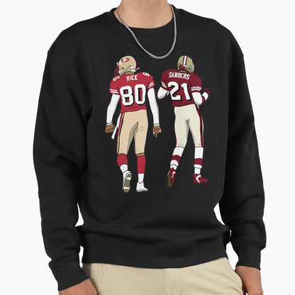 Deion Sanders Jerry Rice Sweatshirt - Unique Graphic Men Women - T-Shirt, Sweatshirt, Hoodie