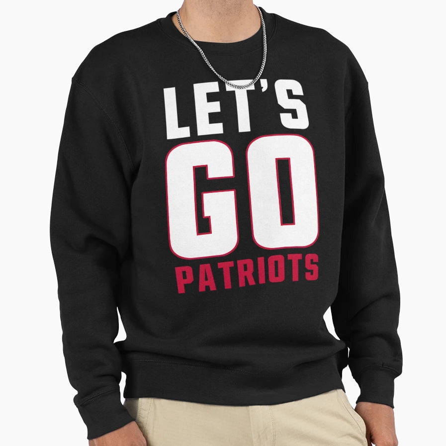 New England Football Fans Go Sweatshirt - Minimalist Print for Adults - T-Shirt, Sweatshirt, Hoodie