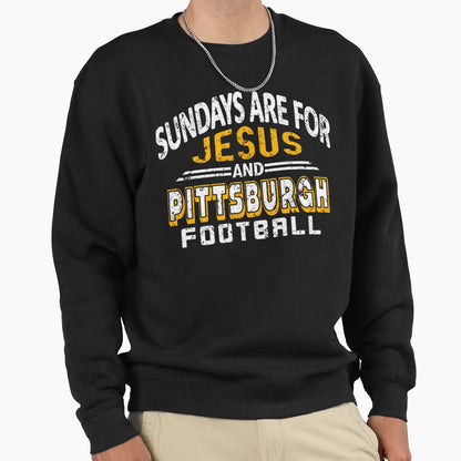 Pittsburgh Pro Football And Jesus Sweatshirt - Aesthetic Graphic Men Women - T-Shirt, Sweatshirt, Hoodie
