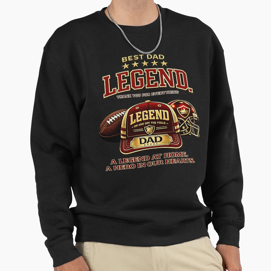 Dad Legend Red Baseball Cap Sweatshirt - Unique Graphic for Adults - T-Shirt, Sweatshirt, Hoodie