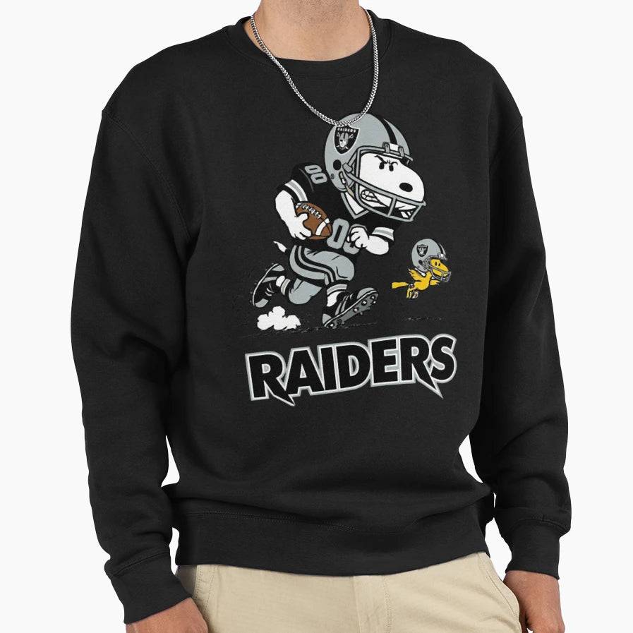 Raiders Snoopy Las Vegas Football Sweatshirt - Trendy Graphic for Adults - T-Shirt, Sweatshirt, Hoodie