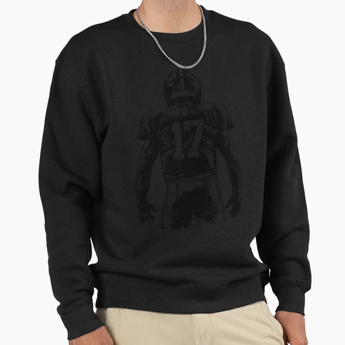 American Football Player Sweatshirt - Graphic Print for Adults - T-Shirt, Sweatshirt, Hoodie
